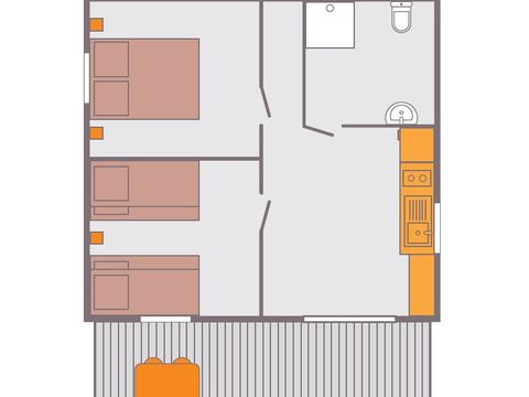 TENTE TOILE ET BOIS 6 personnes - LODGE CONFORT Kenya | 6 pers. 2 ch.