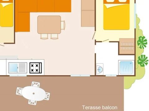 Mobilhome 6 personnes - Classic XL | 2 Ch. | 4/6 Pers. | Terrasse