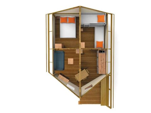 LODGE 5 personnes - Lodge CANNELLE 21m² (2 chambres)