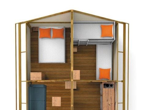 LODGE 5 personnes - Lodge CANNELLE 21m² (2 chambres)