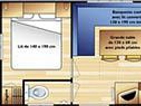Mobilhome 5 personnes - AZUR 24 m² (2 chambres)