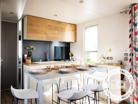 MOBILHOME 6 personnes - Mobil Home Ty Brehat Lac BMH 4 Pièces 6 Personnes Climatisé + TV