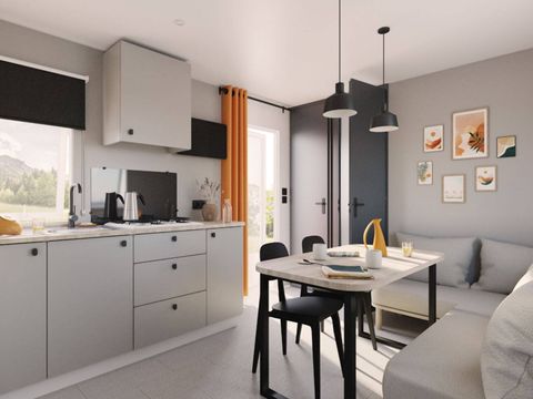 MOBILHOME 4 personnes - Mobil-home | Premium | 2 Ch. | 4 Pers. | Terrasse surélevée | Clim. | TV