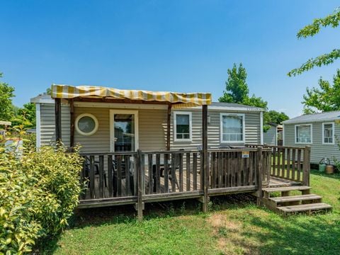 MOBILHOME 6 personnes - Mobil-home | Comfort | 3 Ch. | 6 Pers. | Terrasse couverte | 1 SDB | Clim. | TV