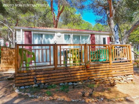 MOBILHOME 6 personnes - Grand Large CONFORT -2 chambres 30m²- *Clim, terrasse, TV*