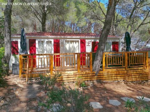 MOBILHOME 6 personnes - Blueberry PREMIUM -2 chambres 32m²- *Clim, terrasse, TV*