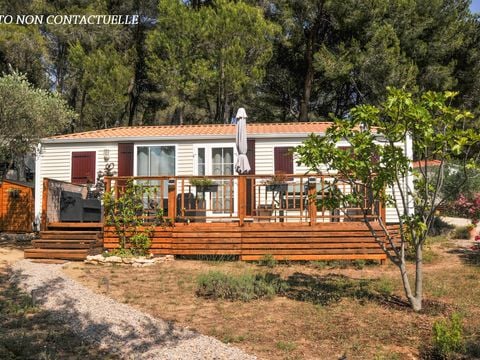 MOBILHOME 6 personnes - Baltimore PREMIUM -2 chambres 40m²- *Clim, terrasse, TV*