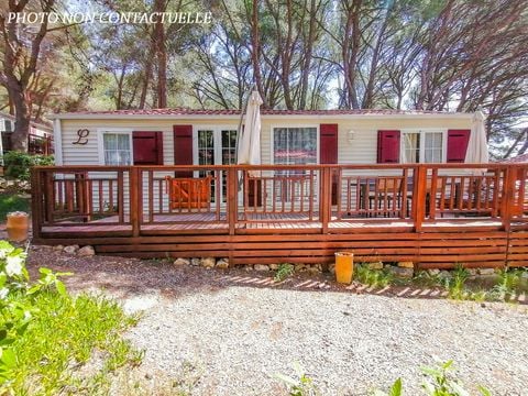 Mobilhome 6 personnes - Blueberry 3 PREMIUM -2 chambres 40m²- *Clim, terrasse, TV*