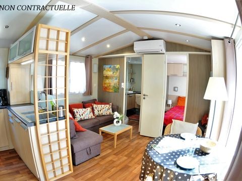 Mobilhome 4 personnes - Blueberry PREMIUM -2 chambres 32m²- *Clim, terrasse, TV*