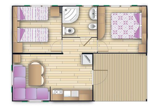 MOBILHOME 6 personnes - SUPER COMFORT