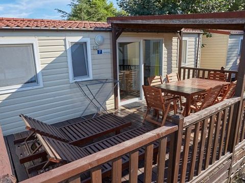 Mobilhome 6 personnes - Comfort XL | 3 Ch. | 6 Pers. | Terrasse surélevée | 2 SDB | Clim.
