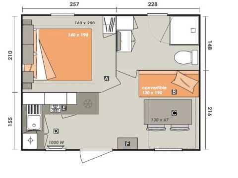 MOBILHOME 3 personnes - Studio