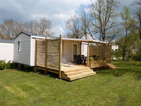 MOBILHOME 8 personnes - Mobil home climatisé de 28.3m² - 3 chambres + terrasse semi couverte 22.5m²