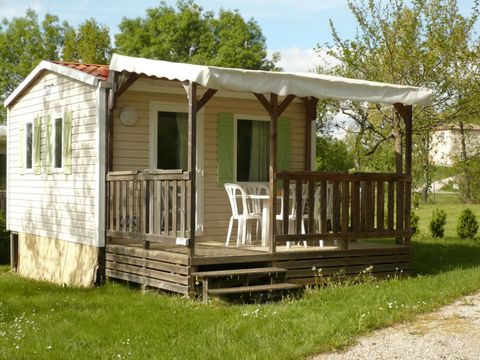 Mobilhome 2 personnes - 16m² - 1 chambre - Terrasse couverte 10m²