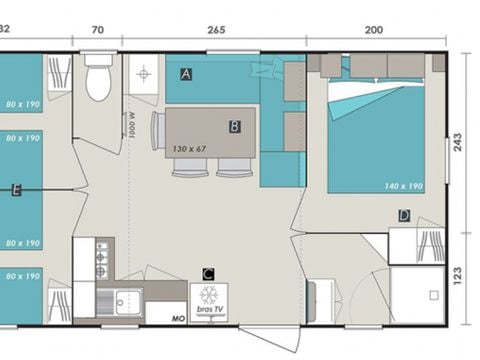 MOBILHOME 6 personnes - MONTROGNON - TV