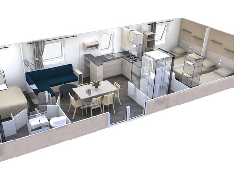 MOBILHOME 6 personnes - Montrognon - 3 chambres