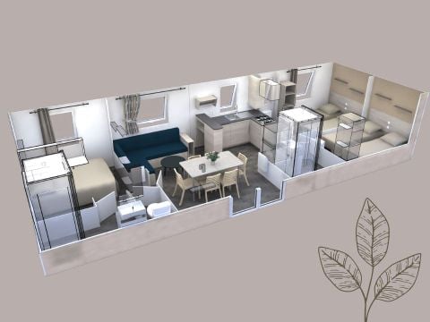 MOBILHOME 6 personnes - Mobil-home Montrognon XL