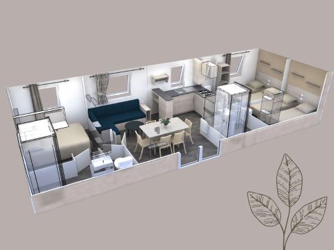 MOBILHOME 5 personnes - Mobil-home Montrognon confort +