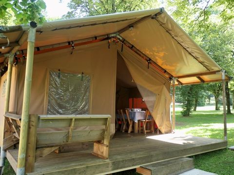 TENTE TOILE ET BOIS 5 personnes - Lodge sans sanitaires