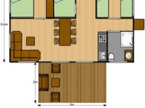 LODGE 7 personnes - Lodge  3 chambres avec SB - Premium