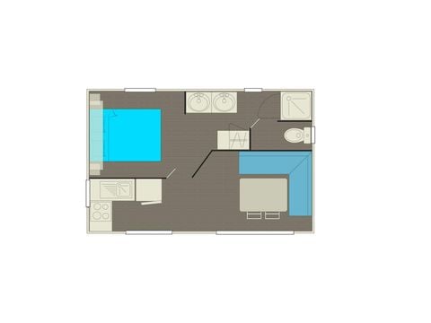 MOBILHOME 3 personnes - Paillotte BAYA PREMIUM