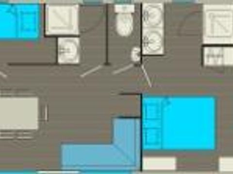 Mobilhome 7 personnes - Paillotte - BORA