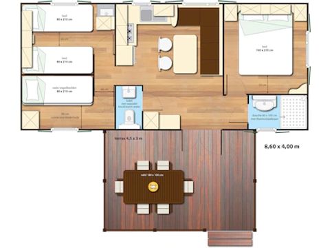 MOBILHOME 6 personnes - SunLodge Aspen (vendredi haute saison)