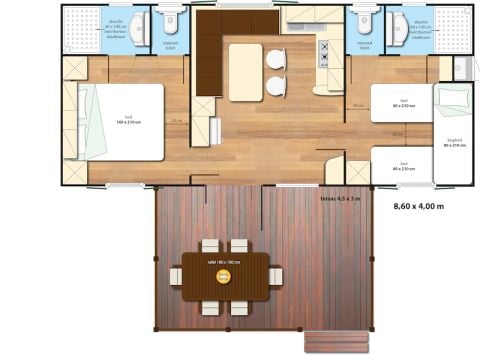 MOBILHOME 5 personnes - SunLodge Redwood
