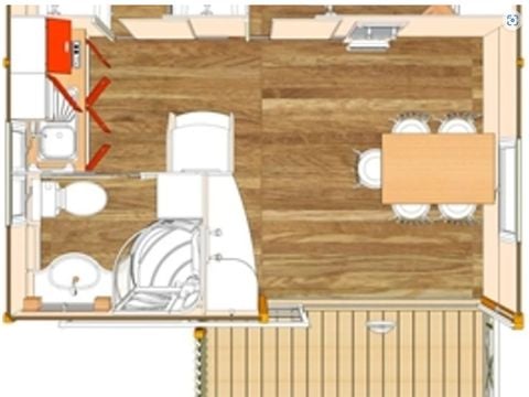 CHALET 5 personnes - Moréa - 24m² - 2 chambres -