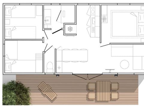 MOBILHOME 6 personnes - Mahana 3 chambres 33m²