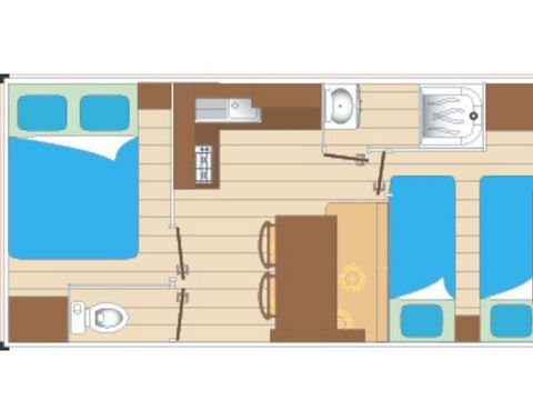 MOBILHOME 4 personnes - Mobil-home Cocoon 4 personnes 2 chambres 18m²
