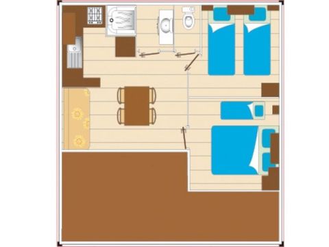 Chalet 4 personnes - Cocoon 2 chambres 26m²