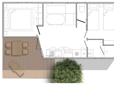MOBILHOME 6 personnes - Mahana  2 chambres 28m²