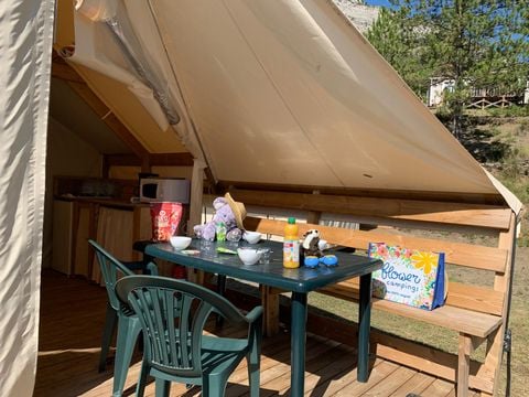 TENTE 4 personnes - Tente Junior Standard 17m²  (sans sanitaire) 2 chambres + terrasse