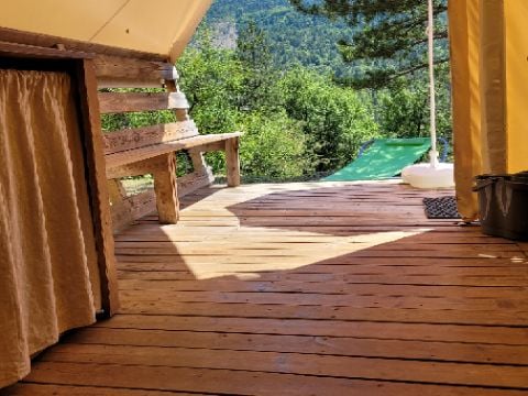 TENTE 4 personnes - Tente Junior Standard 17m²  (sans sanitaire) 2 chambres + terrasse