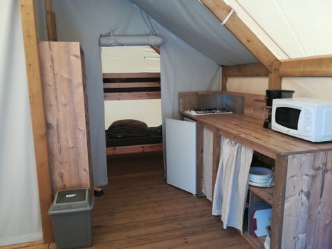 TENTE 4 personnes - Tente Junior Standard 17m²  (sans sanitaire) 2 chambres + terrasse