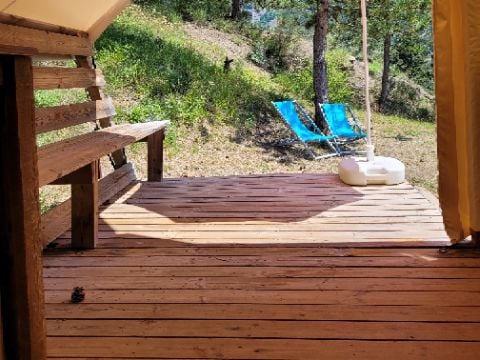 TENTE 4 personnes - Tente Junior Standard 17m²  (sans sanitaire) 2 chambres + terrasse