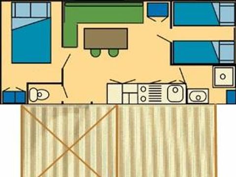 MOBILHOME 4 personnes - Mobil-home Evasion Standard 23m² 2 chambres + Terrasse