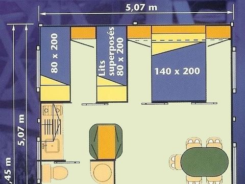 CHALET 5 personnes - Chalet Standard 25m² 2 chambres + Terrasse