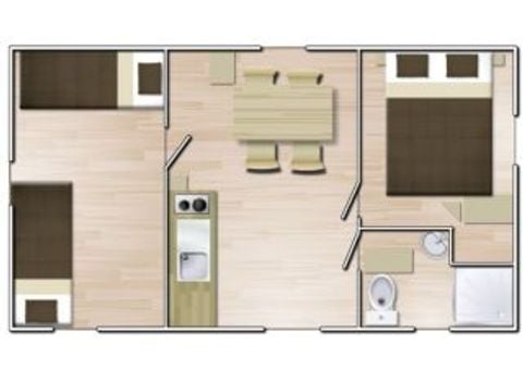 MOBILHOME 4 personnes - Dominos