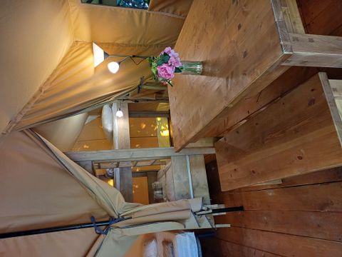 Tente en toile et en bois 5 personnes - Ecolodge