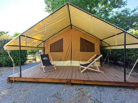 Tente en toile et en bois 5 personnes - Ecolodge