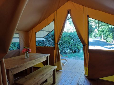 Tente en toile et en bois 5 personnes - Ecolodge