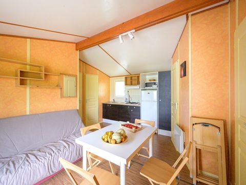 CHALET 6 personnes - Chalet Premium 29m² / 3 chambres - Terrasse couverte + Tv + LV + clim 6 pers