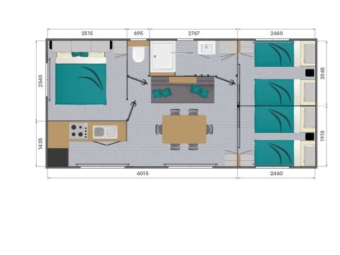 Mobilhome 6 personnes - Loft Premium 33m² - Climatisation