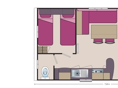 MOBILHOME 4 personnes - Confort Compact - 2 chambres