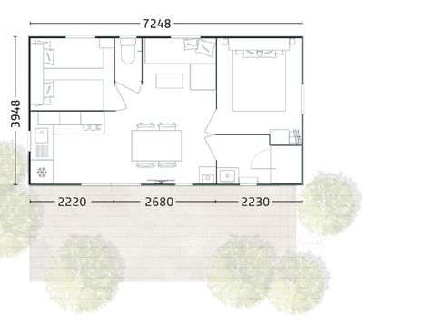 MOBILHOME 4 personnes - Confort - 2 chambres