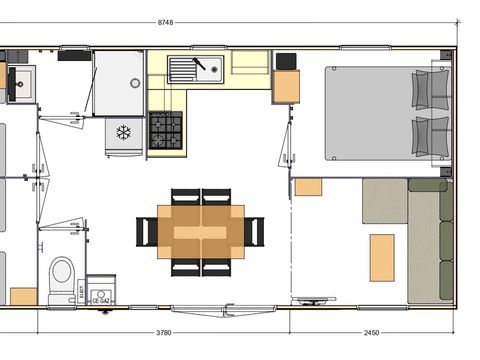 MOBILHOME 6 personnes - Mobil home Confort - 3 chambres