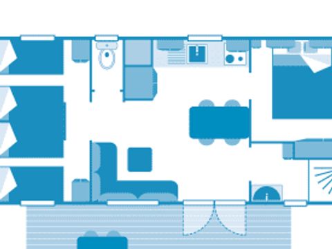 MOBILHOME 6 personnes - Cottage 6p 3ch ****