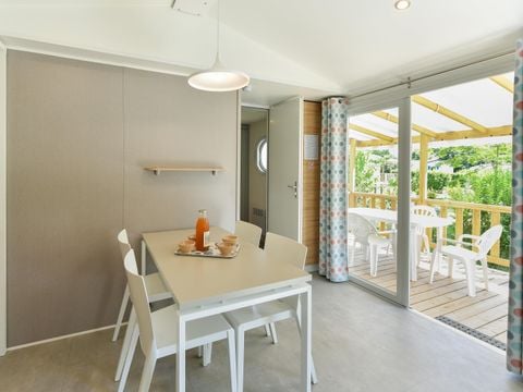MOBILHOME 4 personnes - Mobil-home Perceval Standard 29m² (2 chambres) + terrasse couverte + TV